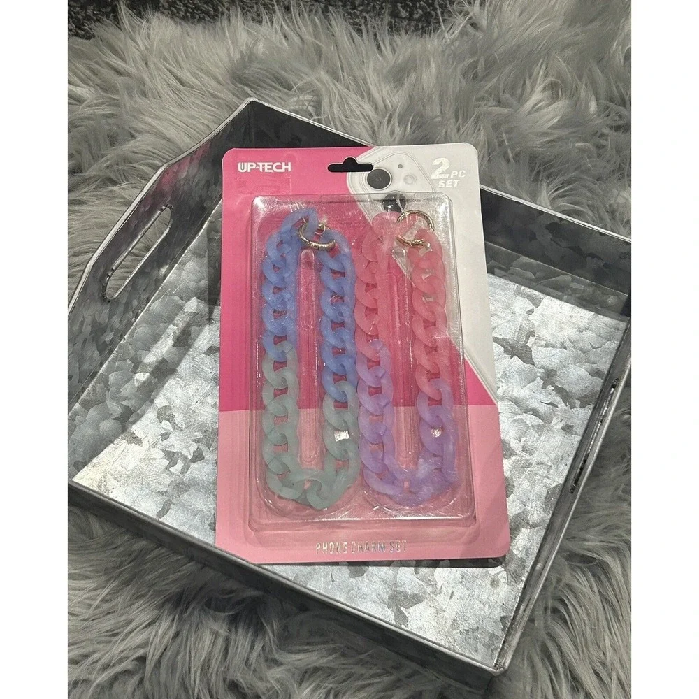 2 Pack Phone Charm Straps Colorful‎ Viral Trendy Fashion Forward Charm Set